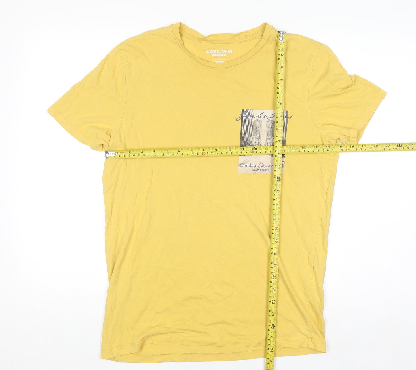 Mens UK Size M JACK & JONES Yellow  T-Shirt
