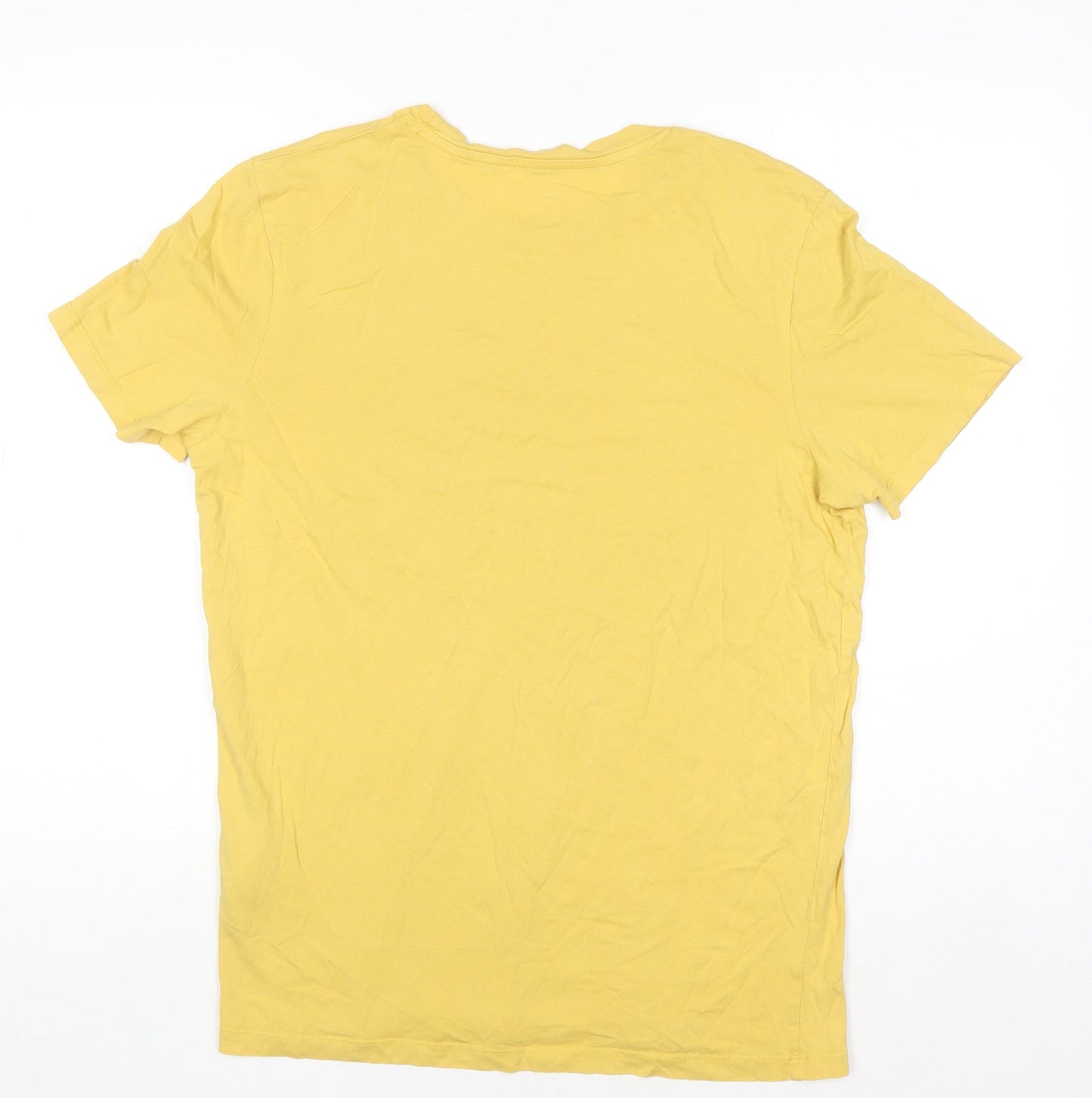Mens UK Size M JACK & JONES Yellow  T-Shirt