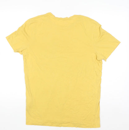 Mens UK Size M JACK & JONES Yellow  T-Shirt