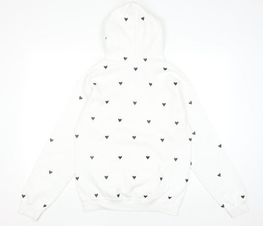 Womens UK Size S MARIAGULINA White Pullover Hoodie