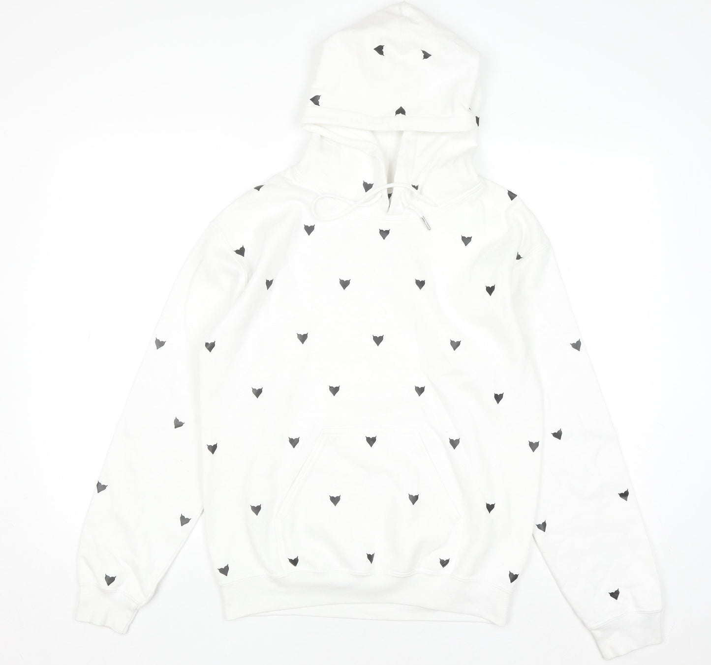 Womens UK Size S MARIAGULINA White Pullover Hoodie