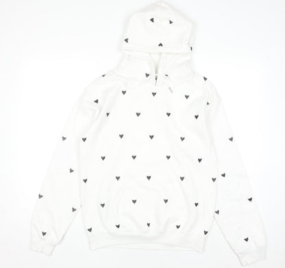 Womens UK Size S MARIAGULINA White Pullover Hoodie