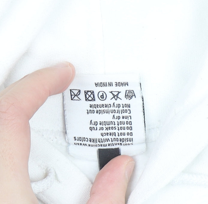 Womens UK Size S MARIAGULINA White Pullover Hoodie