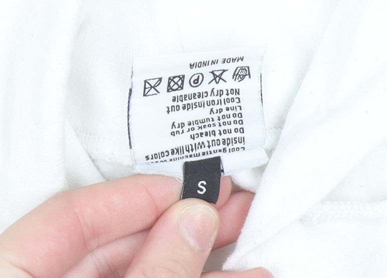Womens UK Size S MARIAGULINA White Pullover Hoodie