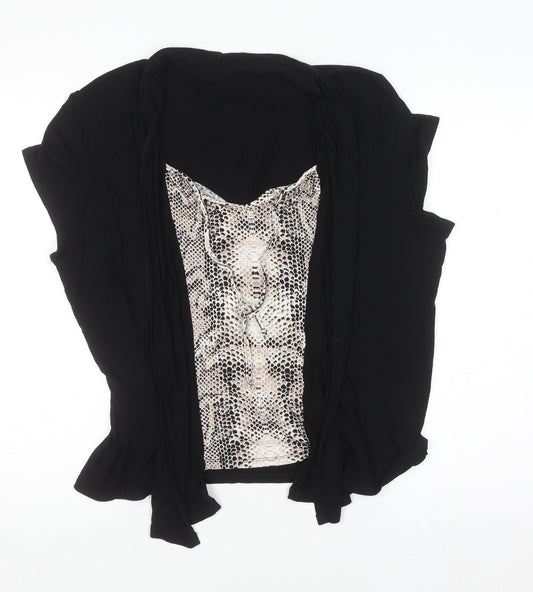Womens UK Size 16 BHS Black Tunic Blouse