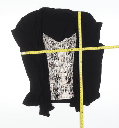 Womens UK Size 16 BHS Black Tunic Blouse