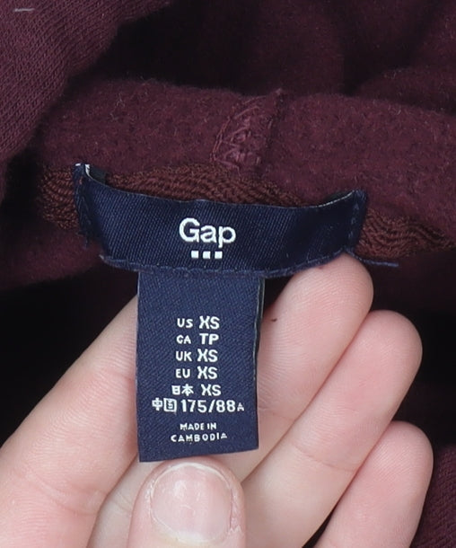 Womens UK Size XS Gap Red Pullover Hoodie