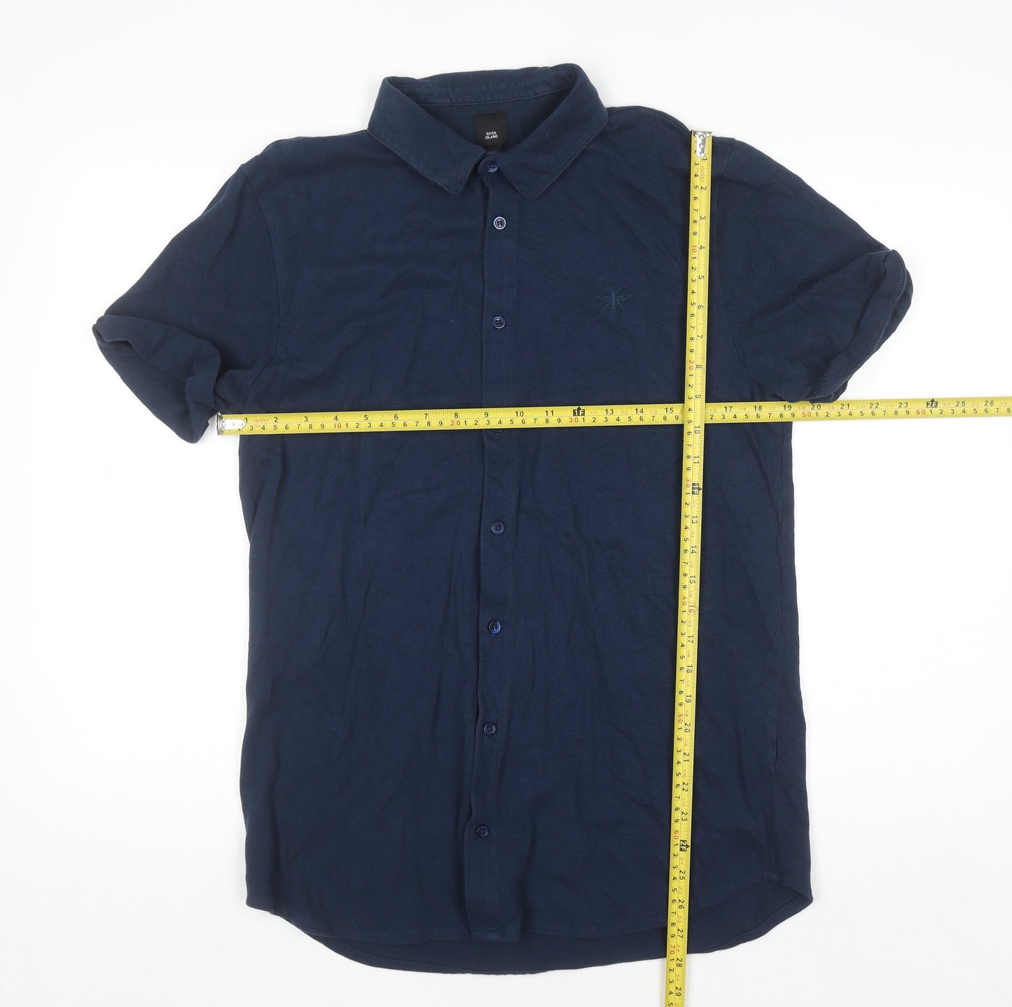 Mens UK Size L River Island Cotton Blend Polo Shirt