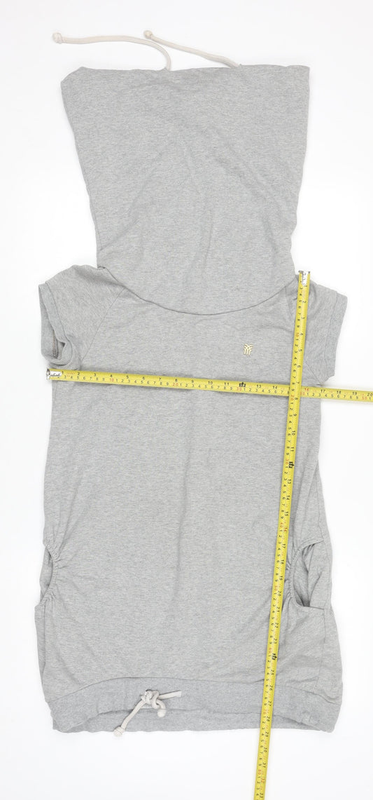 Womens UK Size S Fenchurch Grey Tunic Hoodie