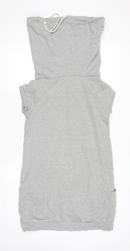 Womens UK Size S Fenchurch Grey Tunic Hoodie