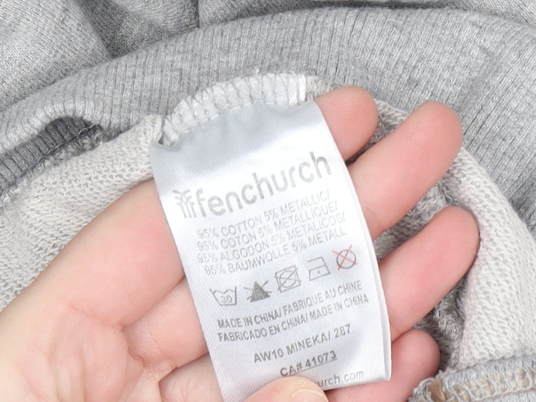 Womens UK Size S Fenchurch Grey Tunic Hoodie