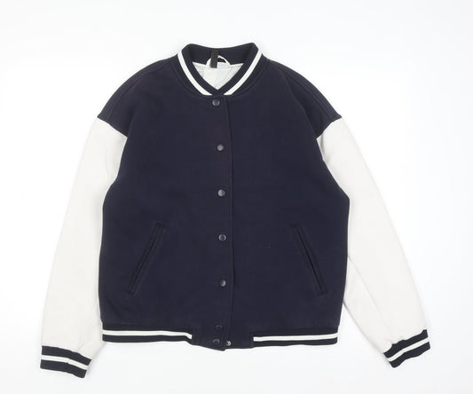 Mens UK Size S Zara Blue Varsity Jacket