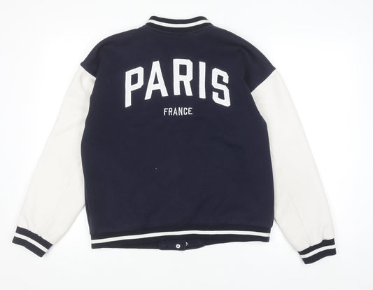 Mens UK Size S Zara Blue Varsity Jacket