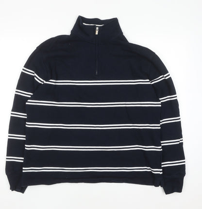 Mens UK Size L Marks and Spencer Blue Pullover Sweatshirt