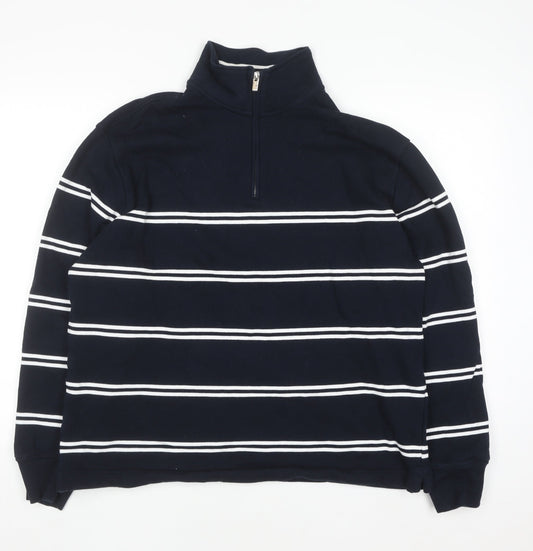 Mens UK Size L Marks and Spencer Blue Pullover Sweatshirt