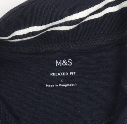 Mens UK Size L Marks and Spencer Blue Pullover Sweatshirt