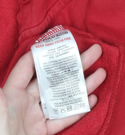 Boys UK Size 15-16 Years U.S. Polo Assn. Red Full Zip Hoodie