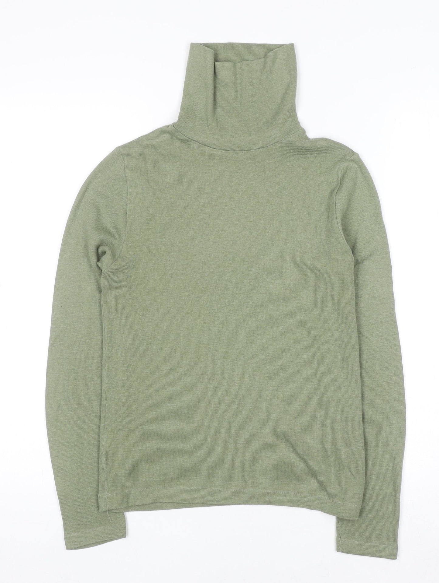 Womens UK Size 14 Marks and Spencer Green Basic T-Shirt