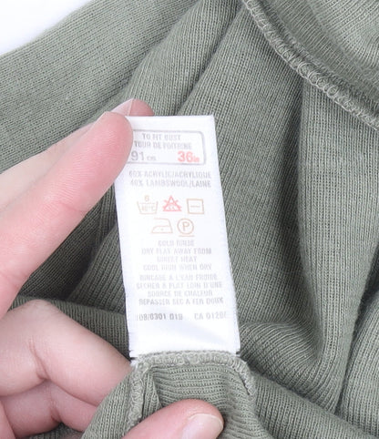 Womens UK Size 14 Marks and Spencer Green Basic T-Shirt