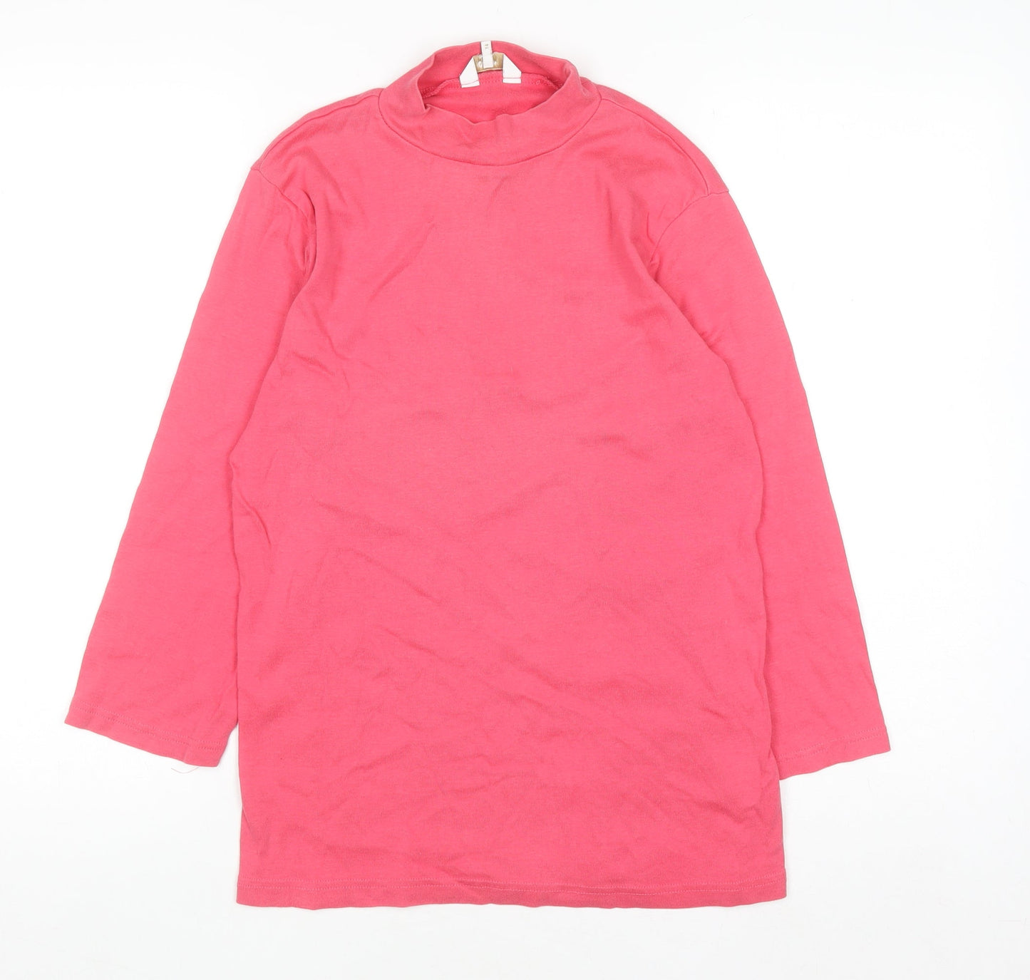 Cotton Traders Women’s Red Roll Neck Long Sleeve Cotton T-Shirt Size 14