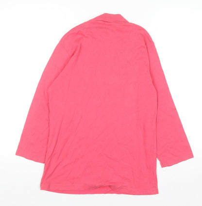 Cotton Traders Women’s Red Roll Neck Long Sleeve Cotton T-Shirt Size 14