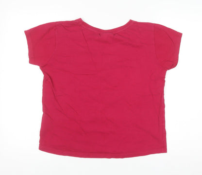 Teens UK Size 14 Animal Pink Basic T-Shirt