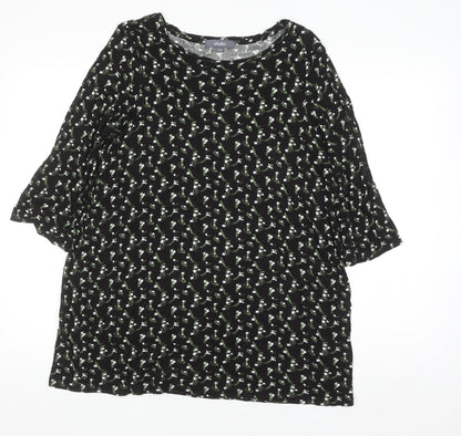 Womens UK Size 12/14 Studio Black Tunic Blouse