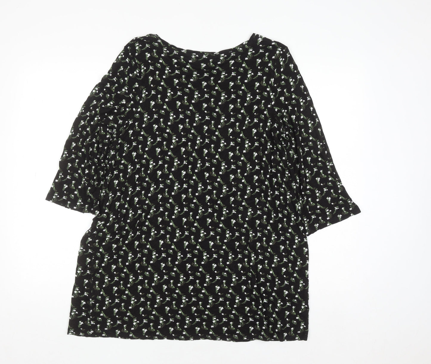 Womens UK Size 12/14 Studio Black Tunic Blouse
