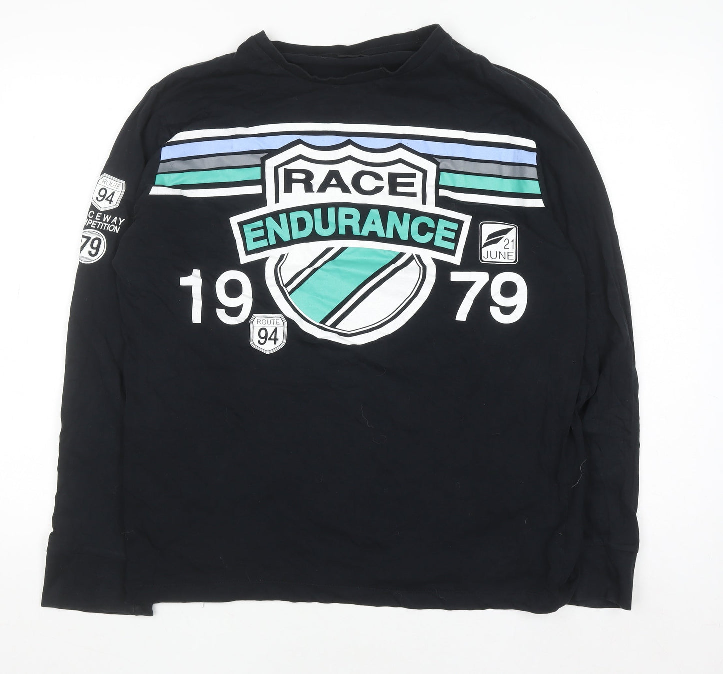 Infinity Man Black Racing Graphic Long Sleeve Men’s XL Top
