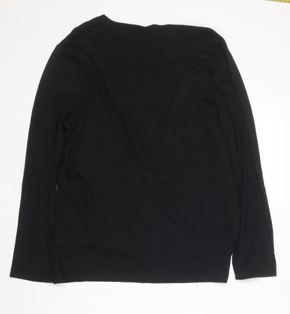 Womens UK Size 14/16 TIGI Black Wrap Blouse