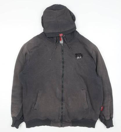 Mens UK Size M BAUM Grey Full Zip Hoodie