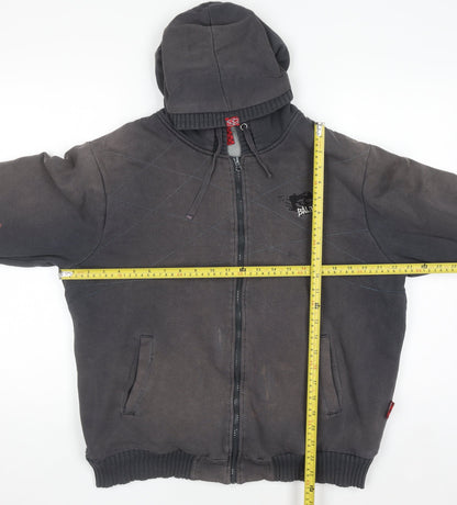 Mens UK Size M BAUM Grey Full Zip Hoodie