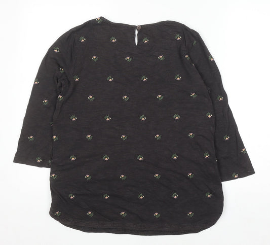 Womens UK Size 10 Fat Face Brown Tunic Blouse