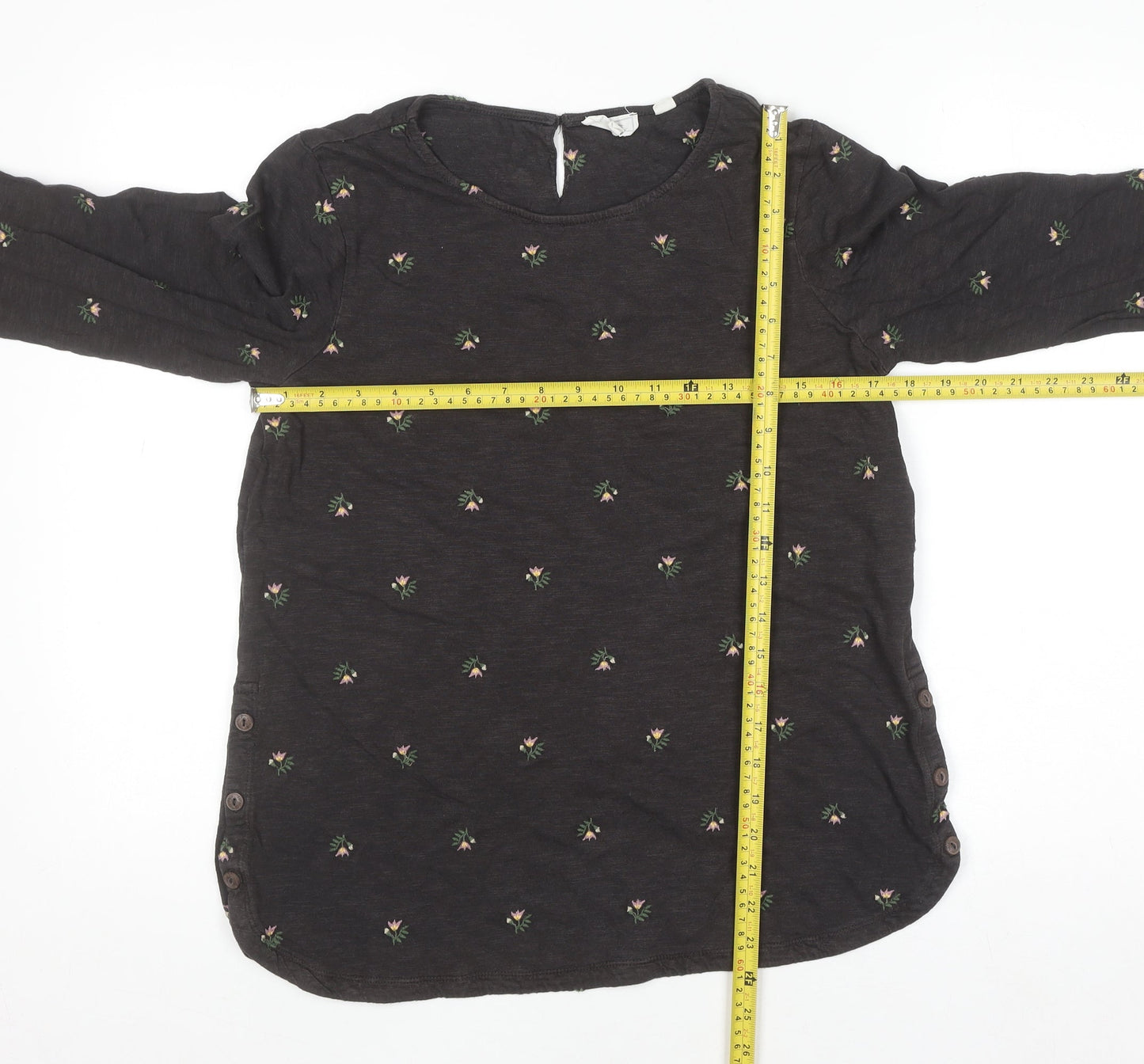 Womens UK Size 10 Fat Face Brown Tunic Blouse