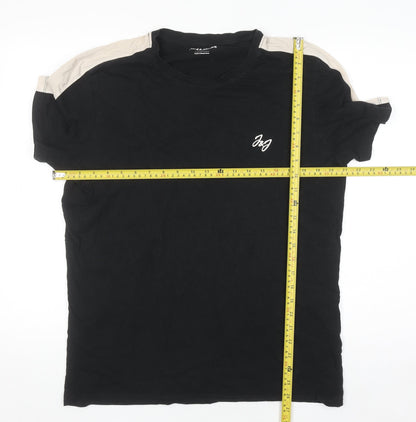 Mens UK Size L JACK & JONES Black  T-Shirt