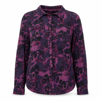 Womens UK Size 8 FatFace Purple Casual Button-Up