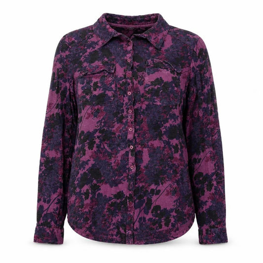 Womens UK Size 8 FatFace Purple Casual Button-Up