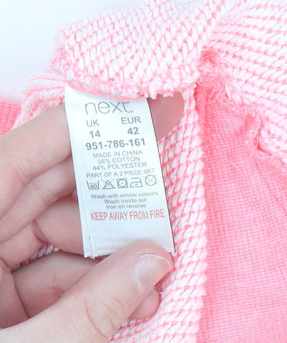 Womens UK Size 14 NEXT Pink Basic T-Shirt