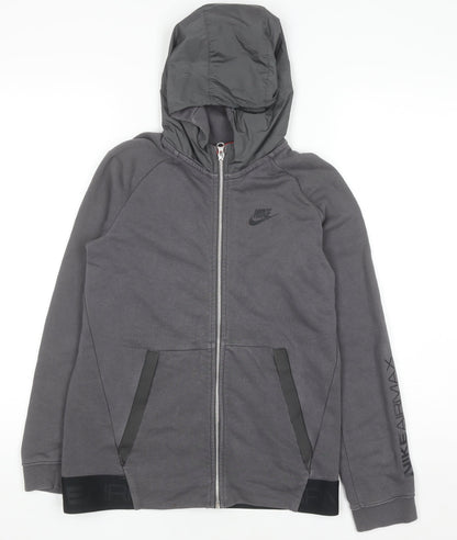 Teens UK Size L Nike Grey Full Zip Hoodie