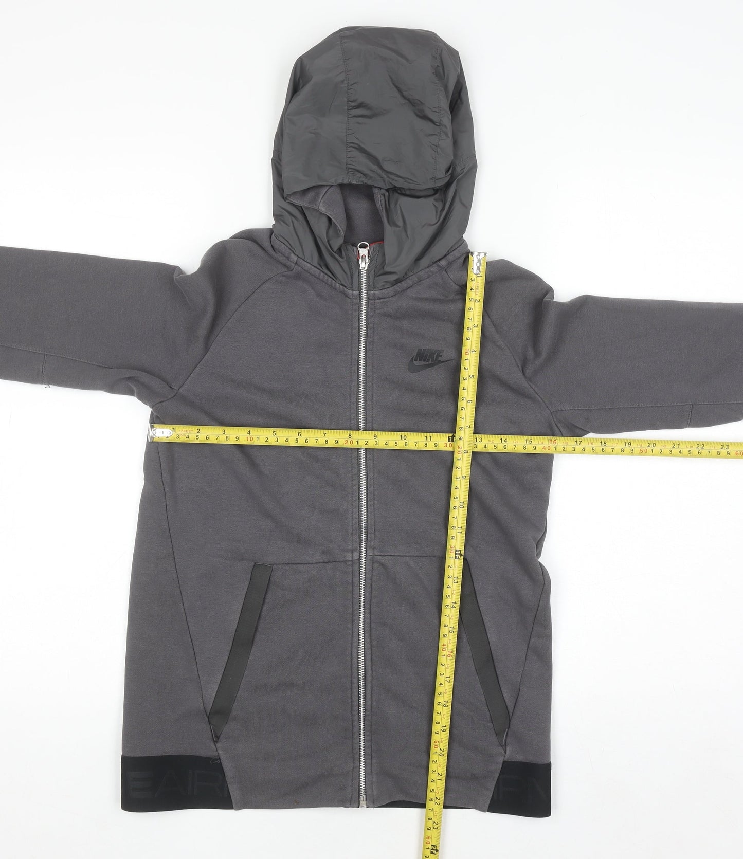 Teens UK Size L Nike Grey Full Zip Hoodie