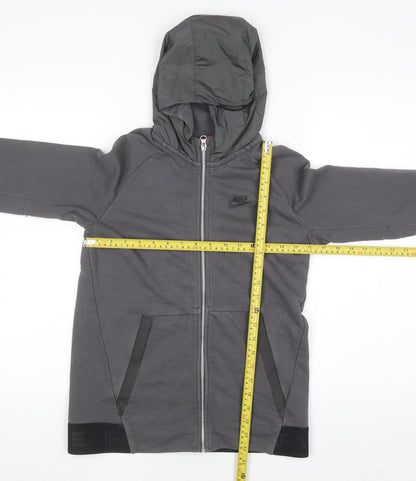 Teens UK Size L Nike Grey Full Zip Hoodie