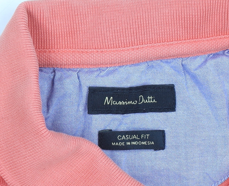 Mens UK Size XL Massimo Dutti 100% Cotton Polo Shirt