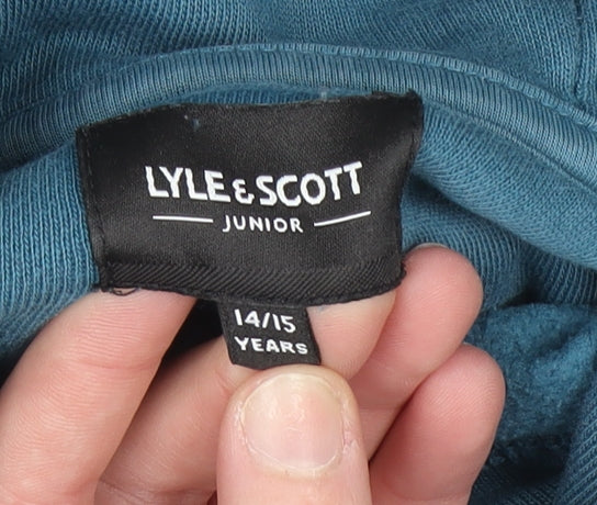 Boys UK Size 14-15 Years Lyle & Scott Blue Pullover Hoodie