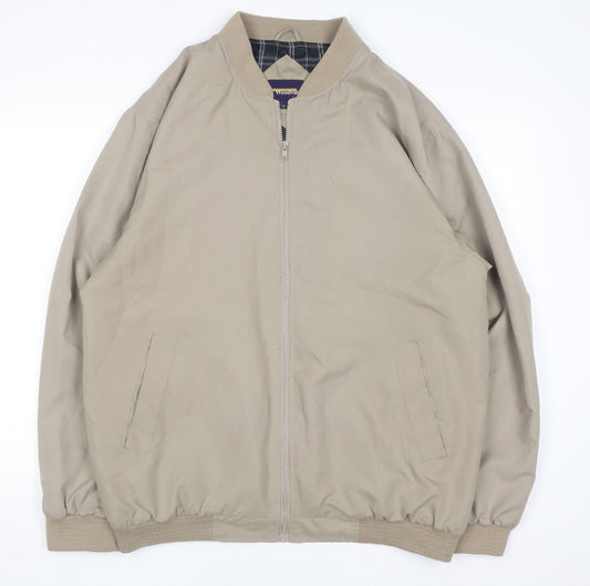 Mens UK Size XL Woodville Beige Bomber Jacket