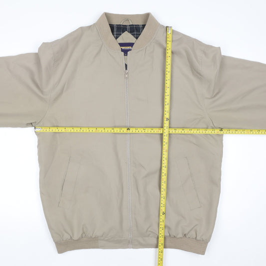 Mens UK Size XL Woodville Beige Bomber Jacket