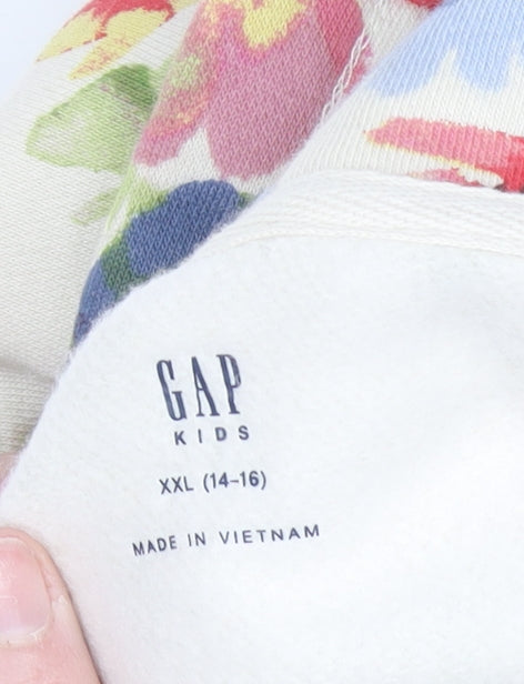 Girls UK Size 14-16 Years Gap Multicoloured Pullover Hoodie