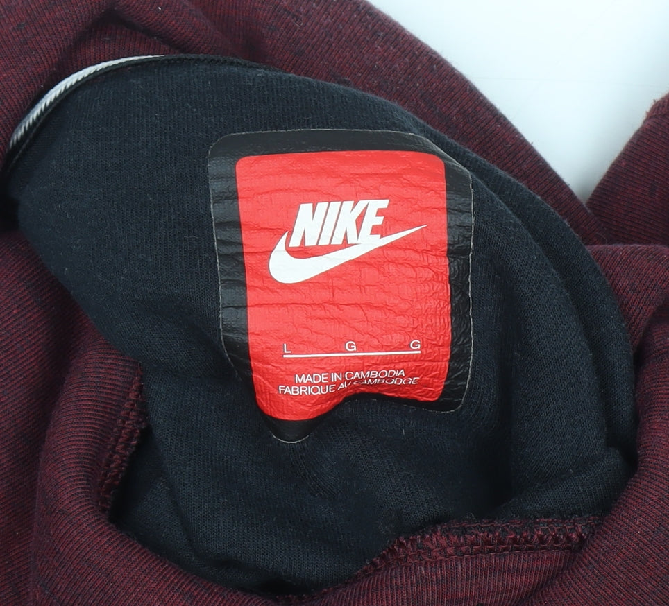 Mens UK Size L Nike Red Pullover Sweatshirt