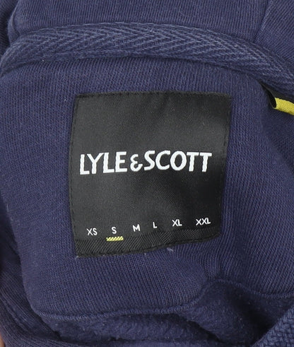 Mens UK Size S Lyle & Scott Blue Pullover Hoodie