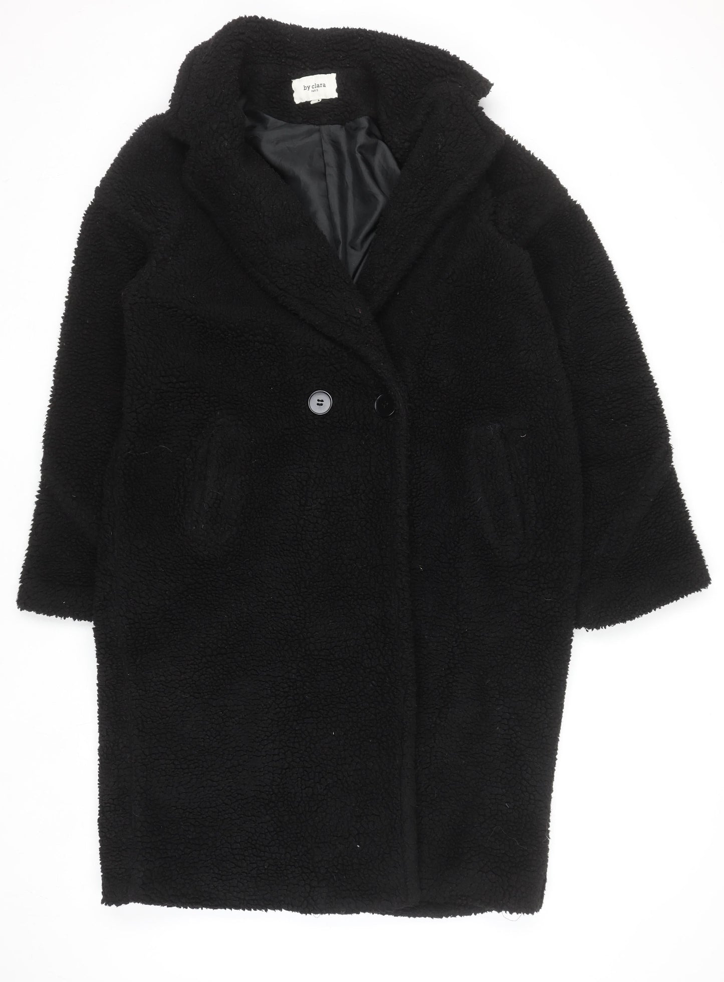 Womens UK Size L By Clara Black Overcoat
