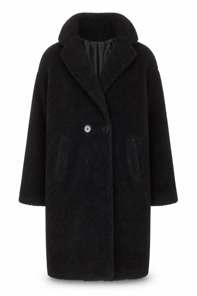 Womens UK Size L By Clara Black Overcoat